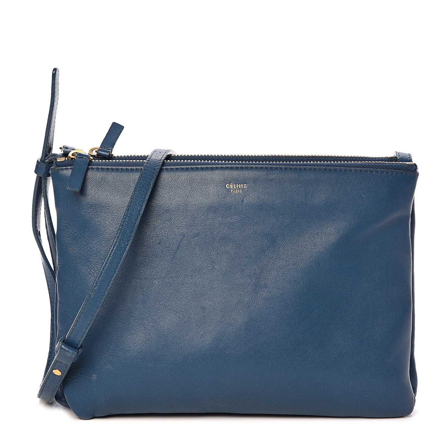 Lambskin Small Trio Crossbody Bag Denim