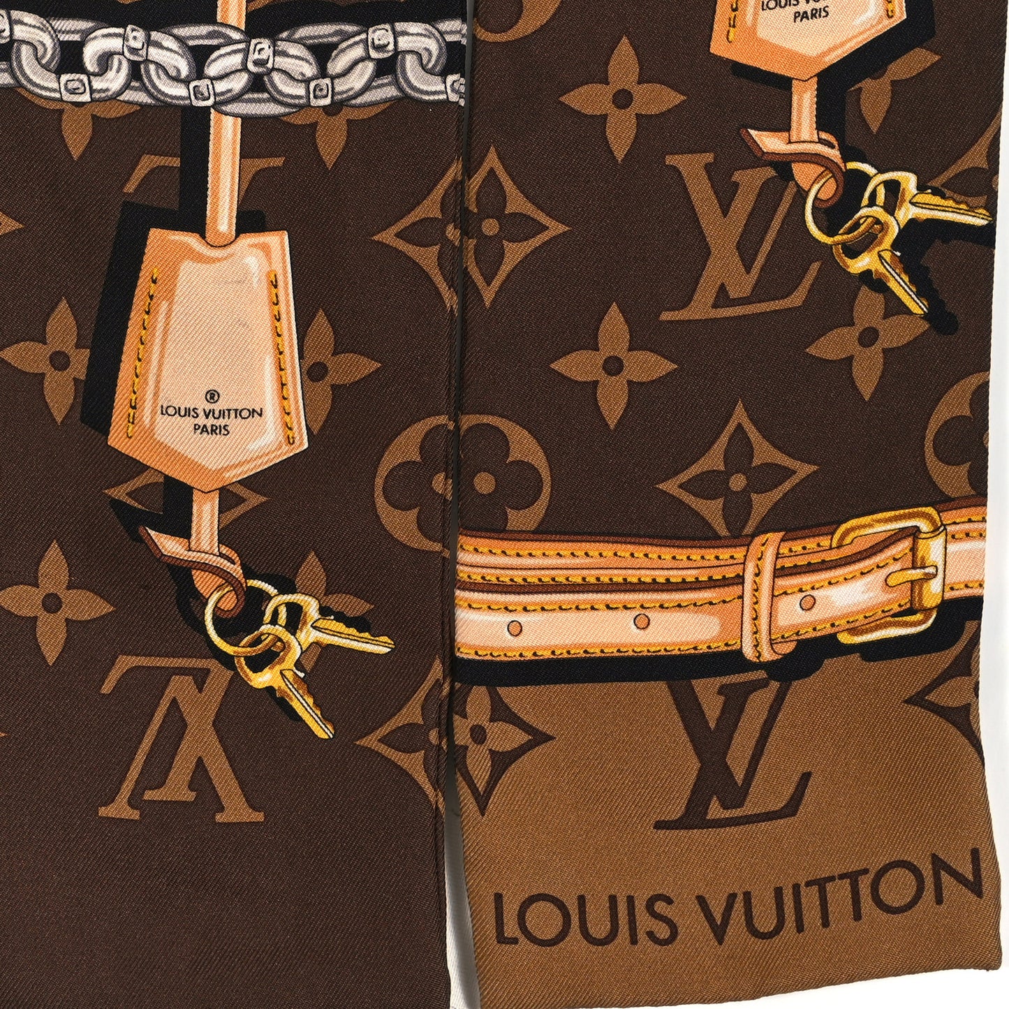 Silk Monogram Confidential Bandeau Brown