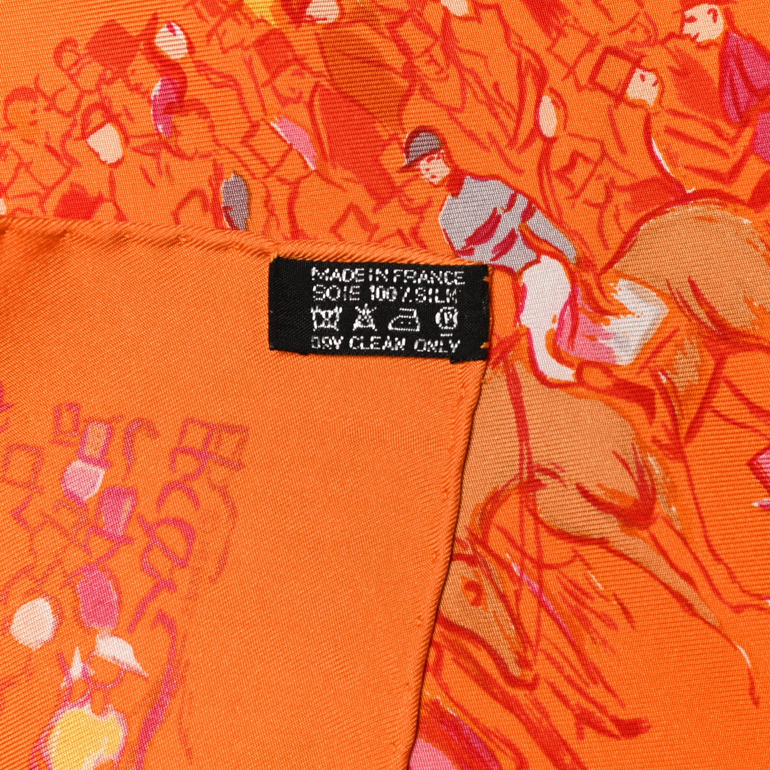 Hermes Silk Paddock Pocket Square 3 of 5