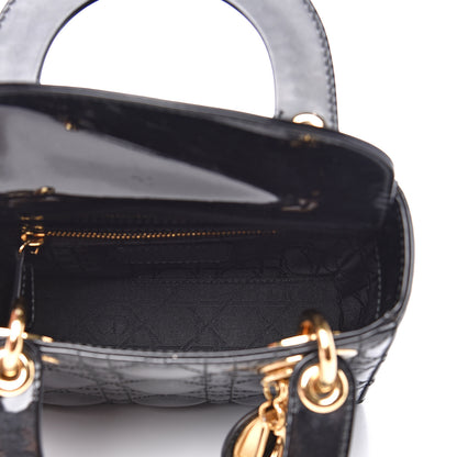 Christian Dior Patent Cannage Mini Lady Dior Black 4 of 11
