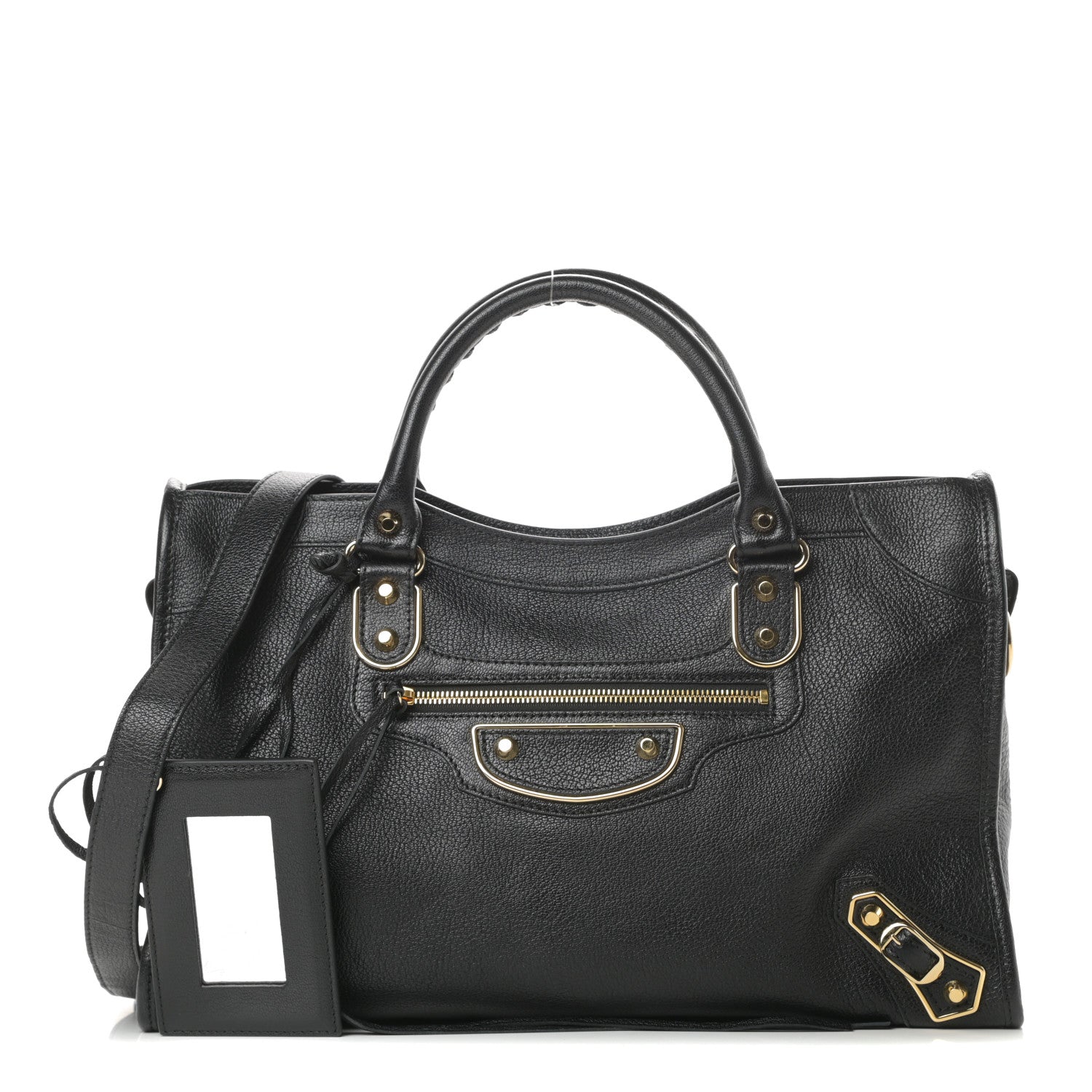 Balenciaga Chevre Gold Metallic Edge Hardware City Black 1 of 14