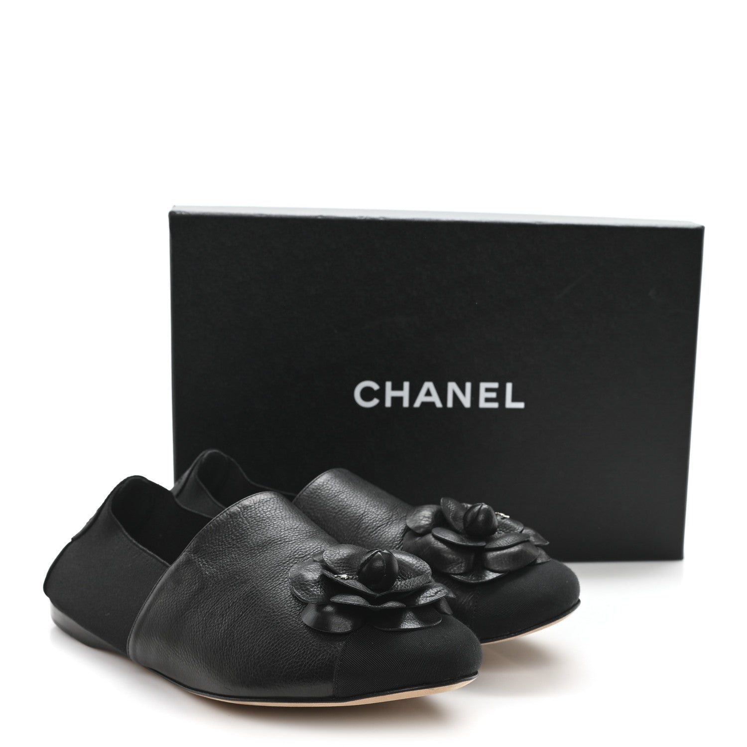 Chanel Calfskin Grosgrain Camellia Mocassin Loafers 41 Black 11 of 11