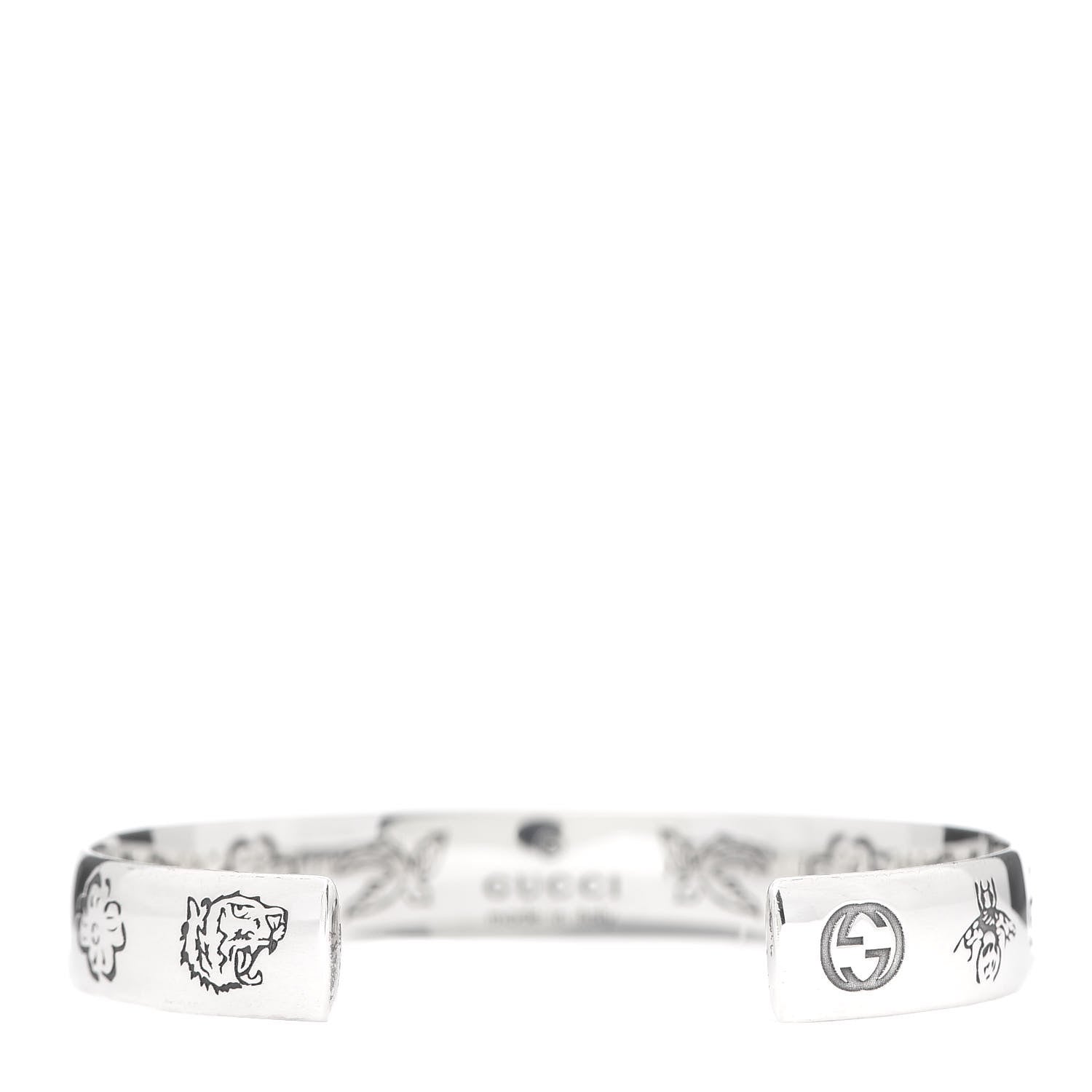 Gucci Sterling Silver Blind for Love Cuff Bracelet 3 of 5