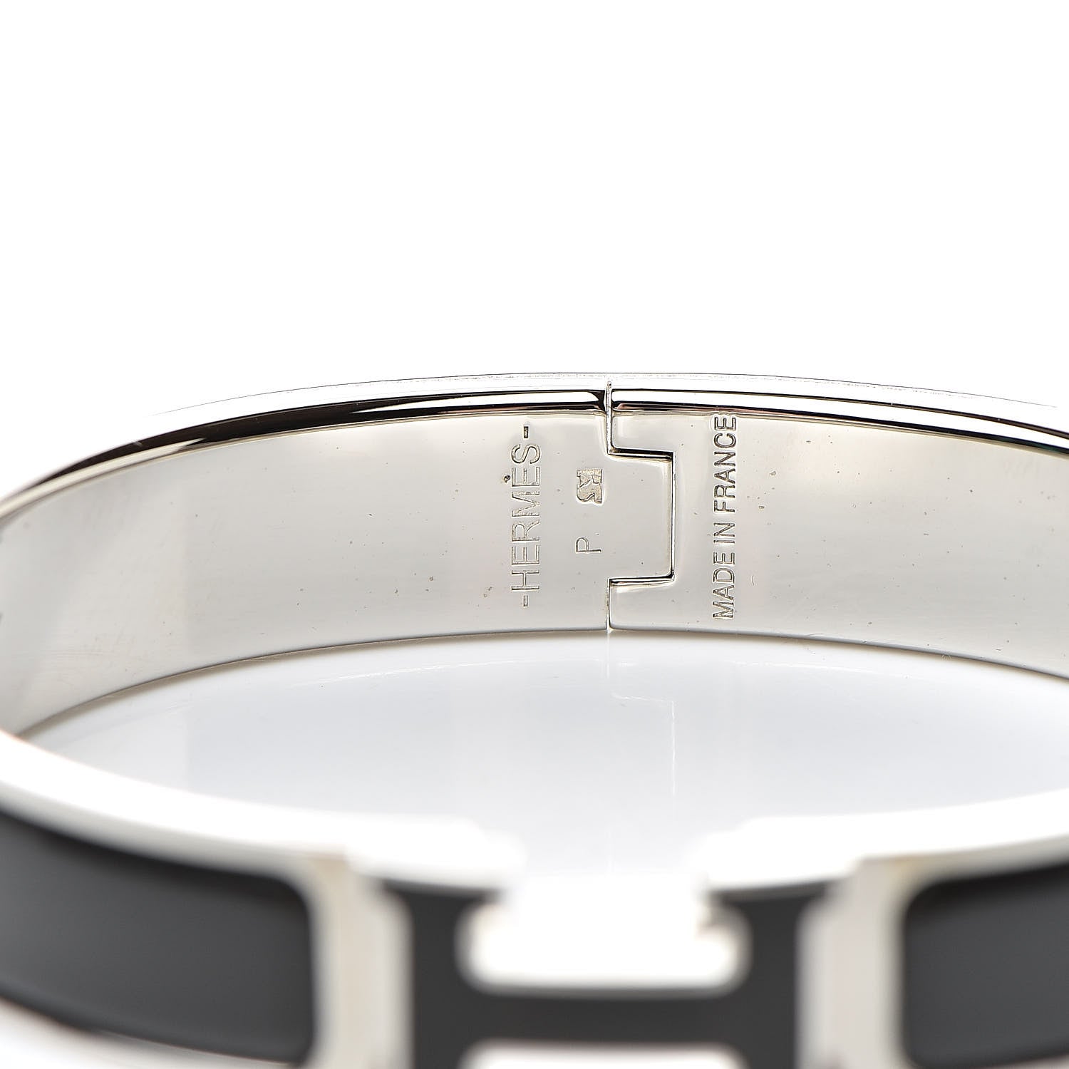 Hermes Enamel Narrow Clic Clac H Bracelet GM Black 4 of 5