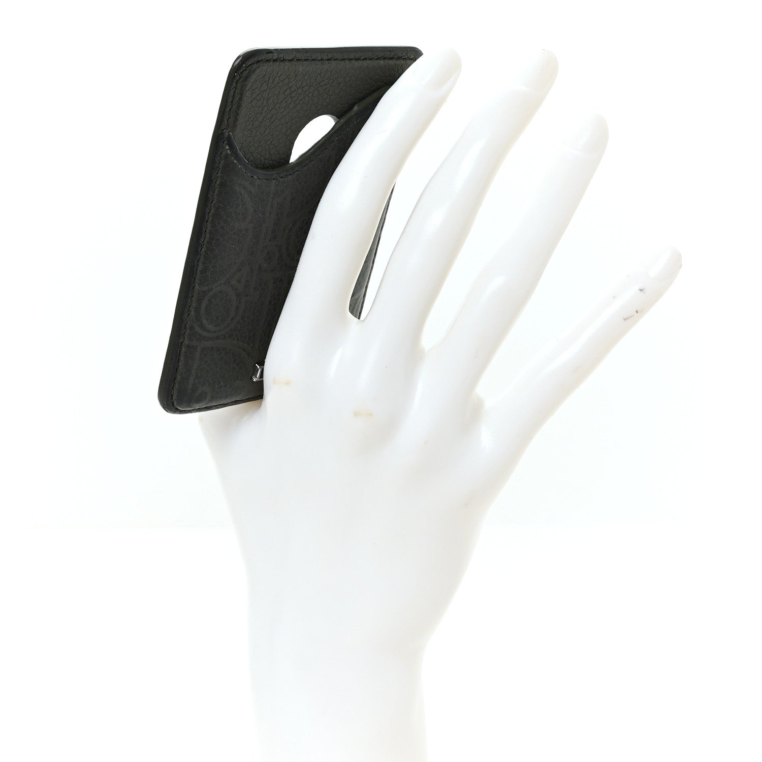 Christian Dior Grained Calfskin Embossed Dior Gravity Magnetic Saddle Card Holder Kaki 2 of 5