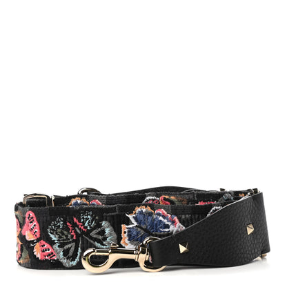 Valentino Garavani Canvas Camubutterfly Rockstud Guitar Strap Multicolor 1 of 5