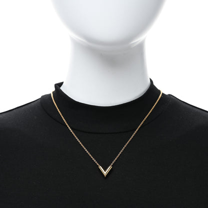 Louis Vuitton Essential V Necklace Gold 2 of 5