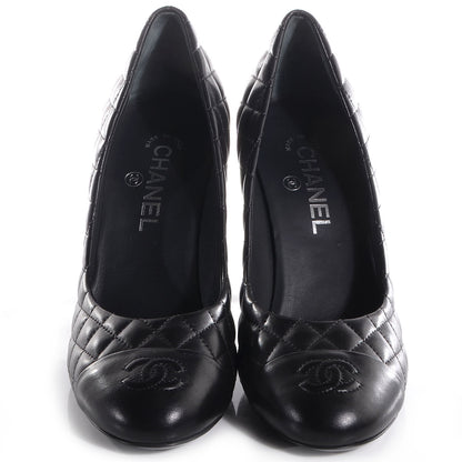 Chanel Lambskin Quilted CC Pumps 39.5 Black 2 of 8
