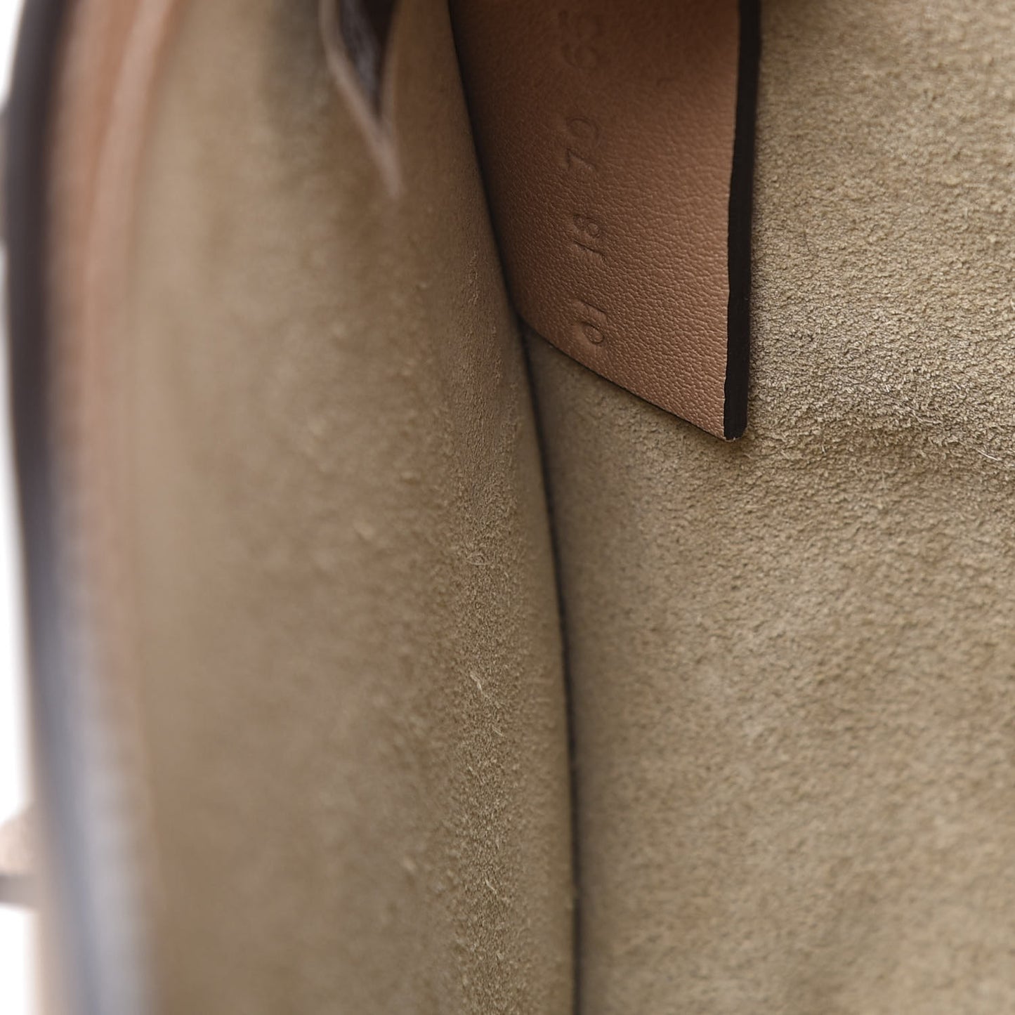 Calfskin Suede Small Nile Bracelet Bag Biscotti Beige