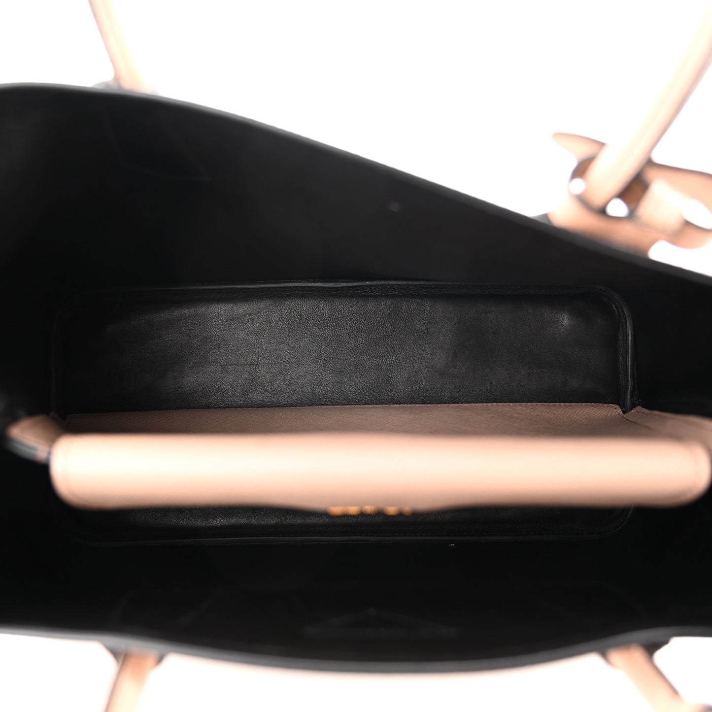 Saffiano Cuir Small Double Bag Cammeo Black