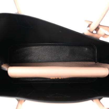 Prada Saffiano Cuir Small Double Bag Cammeo Black 5 of 12