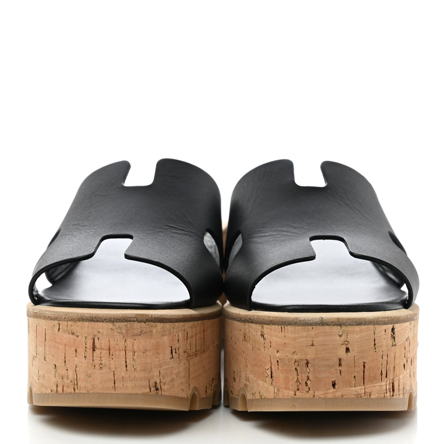 Calfskin Cork Eze 30 Sandals 38 Black