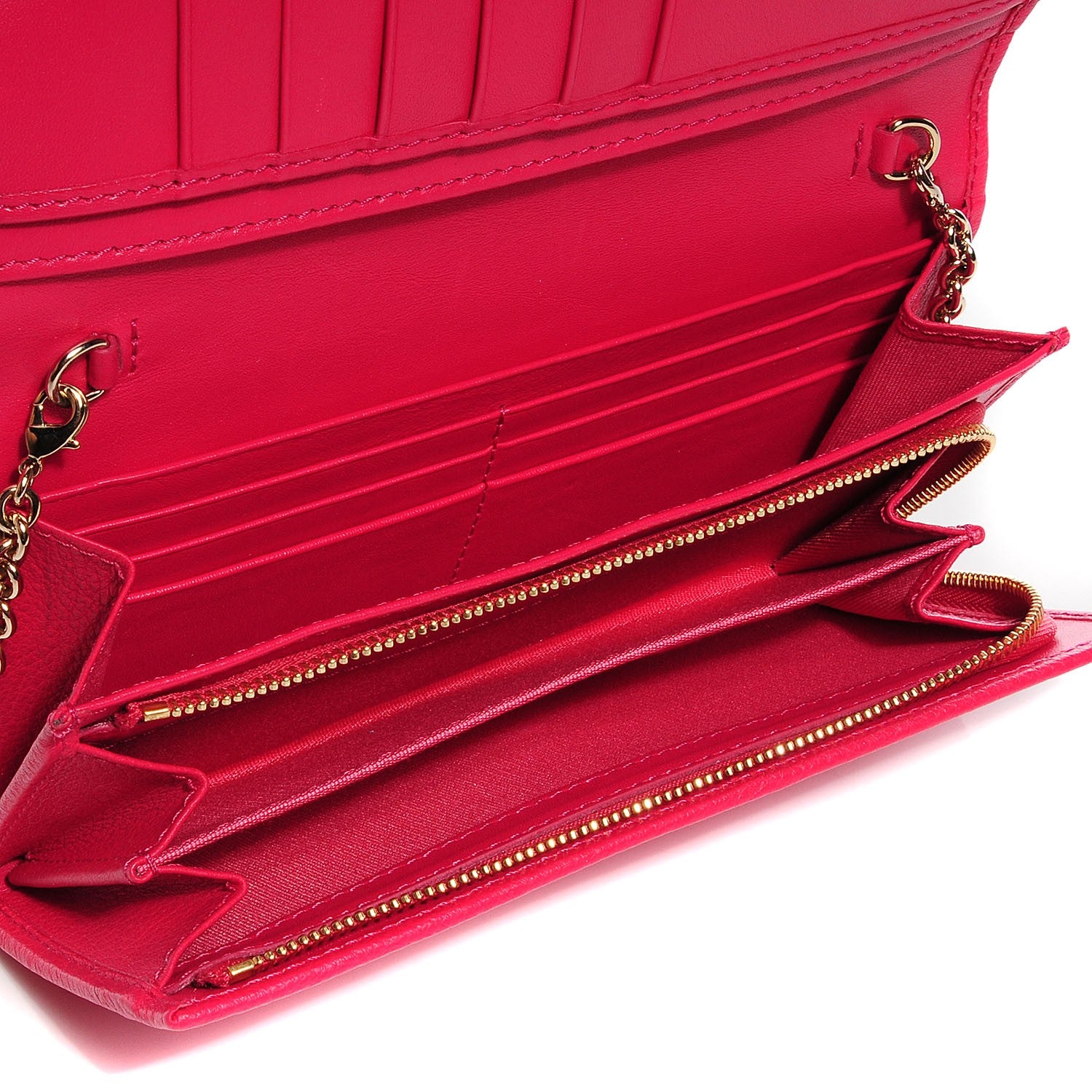 Jimmy Choo Grainy Calf Nikita Convertible Wallet Cherry 5 of 7