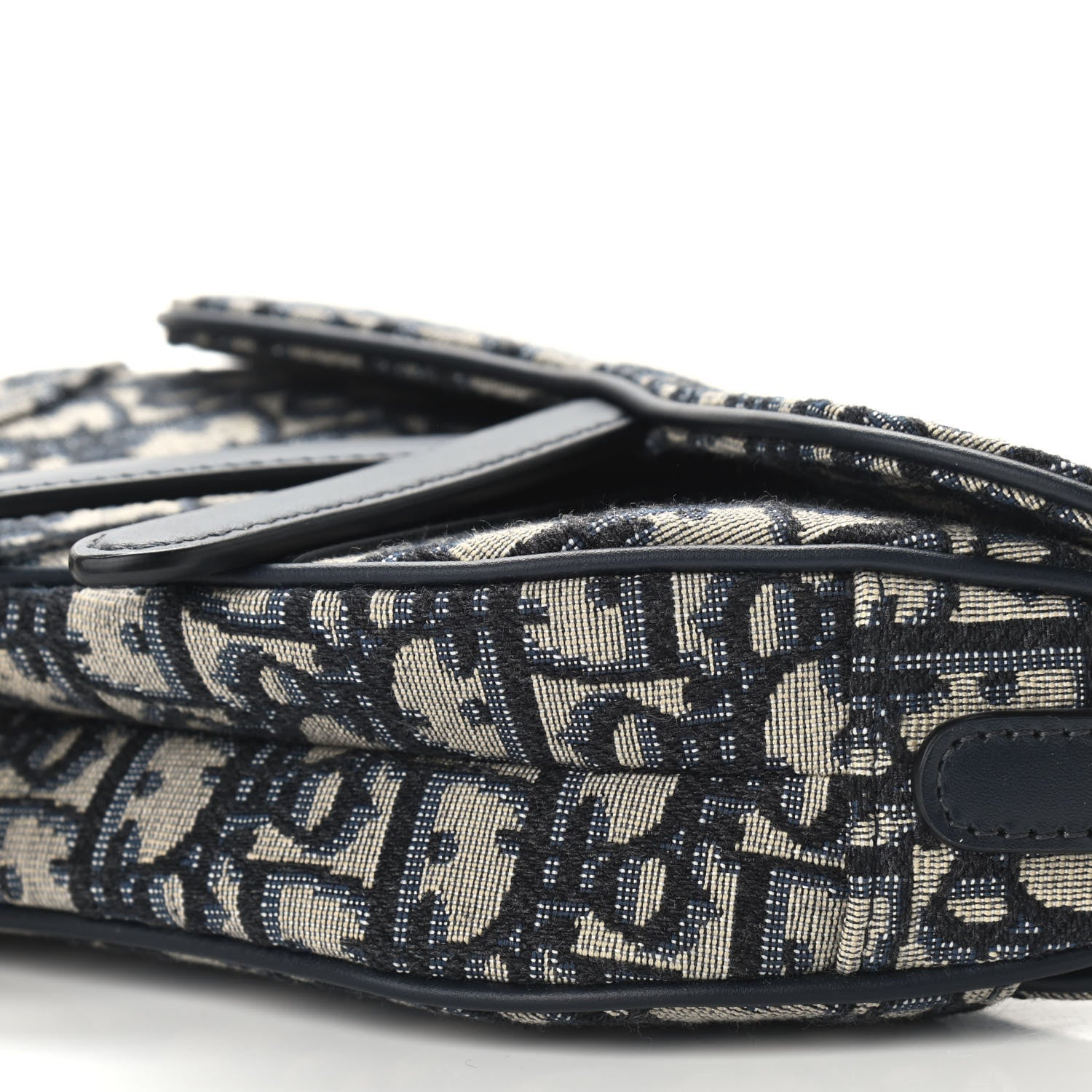 Christian Dior Oblique Mini Saddle Bag Blue 6 of 9