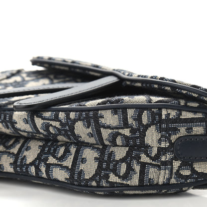 Christian Dior Oblique Mini Saddle Bag Blue 6 of 9