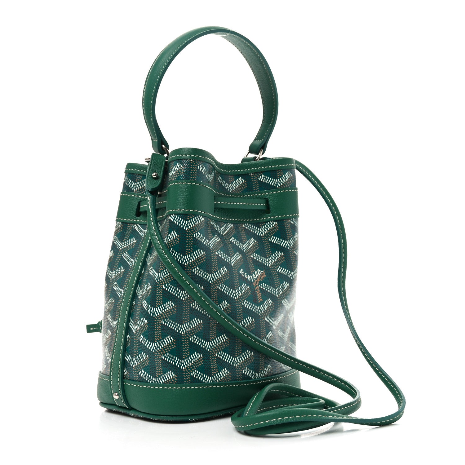 Goyard Goyardine Petit Flot Mini Bucket Bag Green 3 of 10