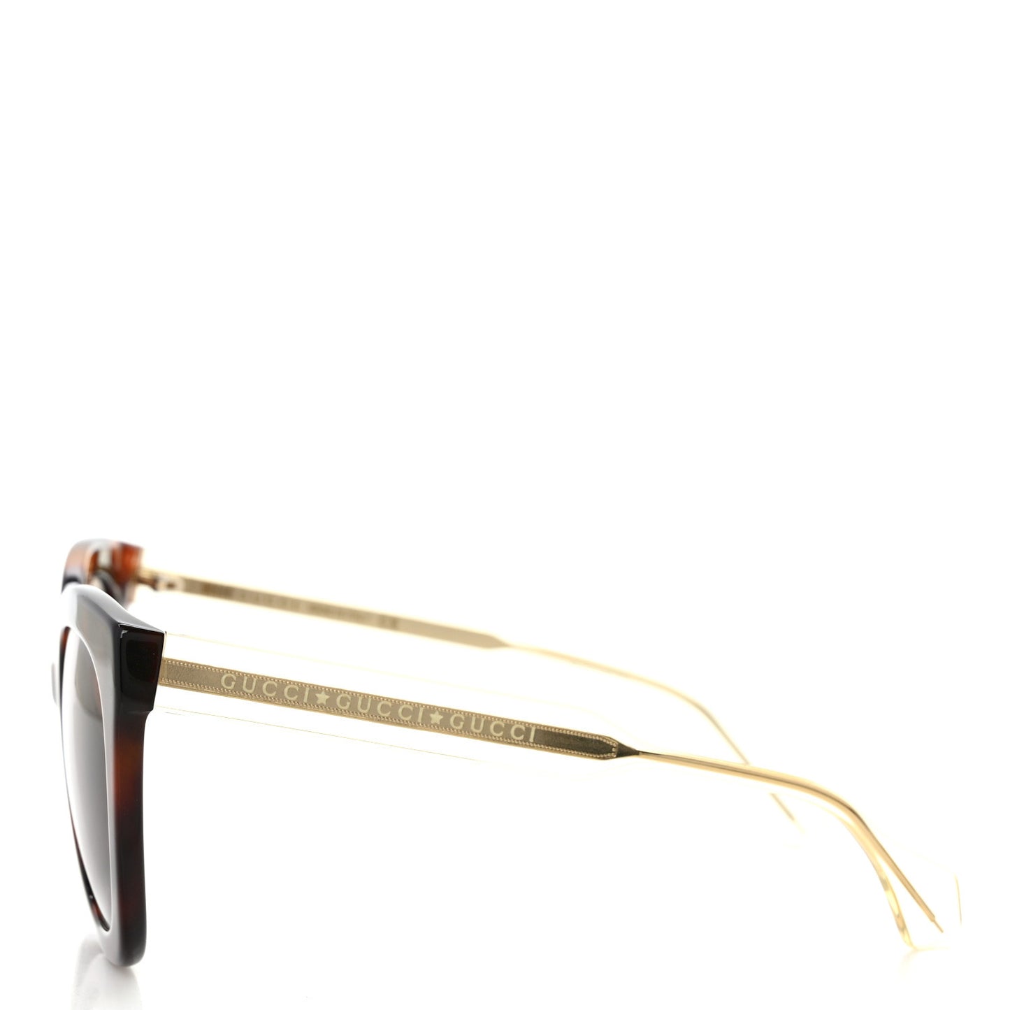 Acetate Crystal Square Sunglasses GG0564S Tortoise