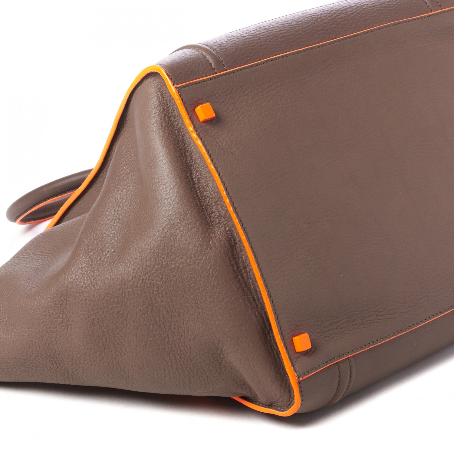 Celine Supple Calfskin Large Phantom Luggage Grey Orange 5 of 8