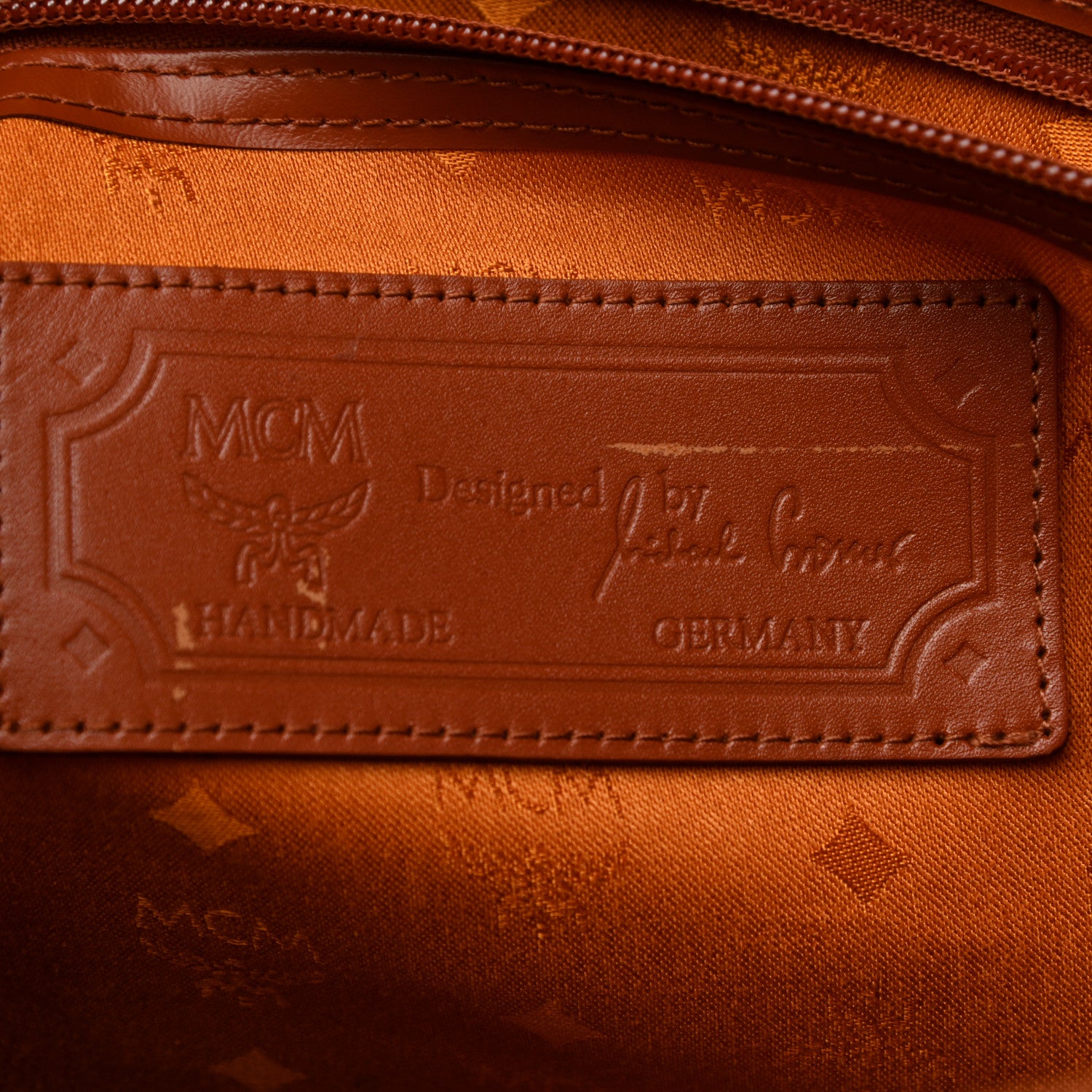 MCM Visetos Traveler Bag Cognac 6 of 9