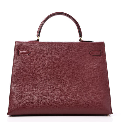 Hermes Fjord Kelly Sellier 35 Rouge H 6 of 36