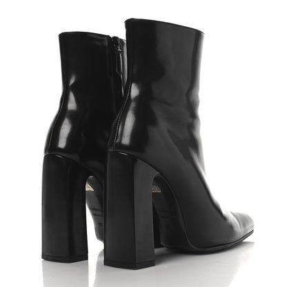 Balenciaga Patinated Calfskin Round Toe 110 Booties 38 Black 4 of 11