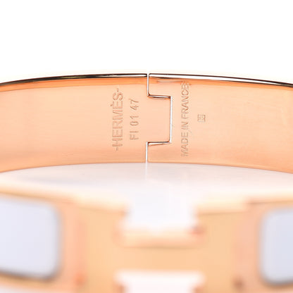 Hermes Enamel Narrow Clic Clac H Bracelet GM White 5 of 6