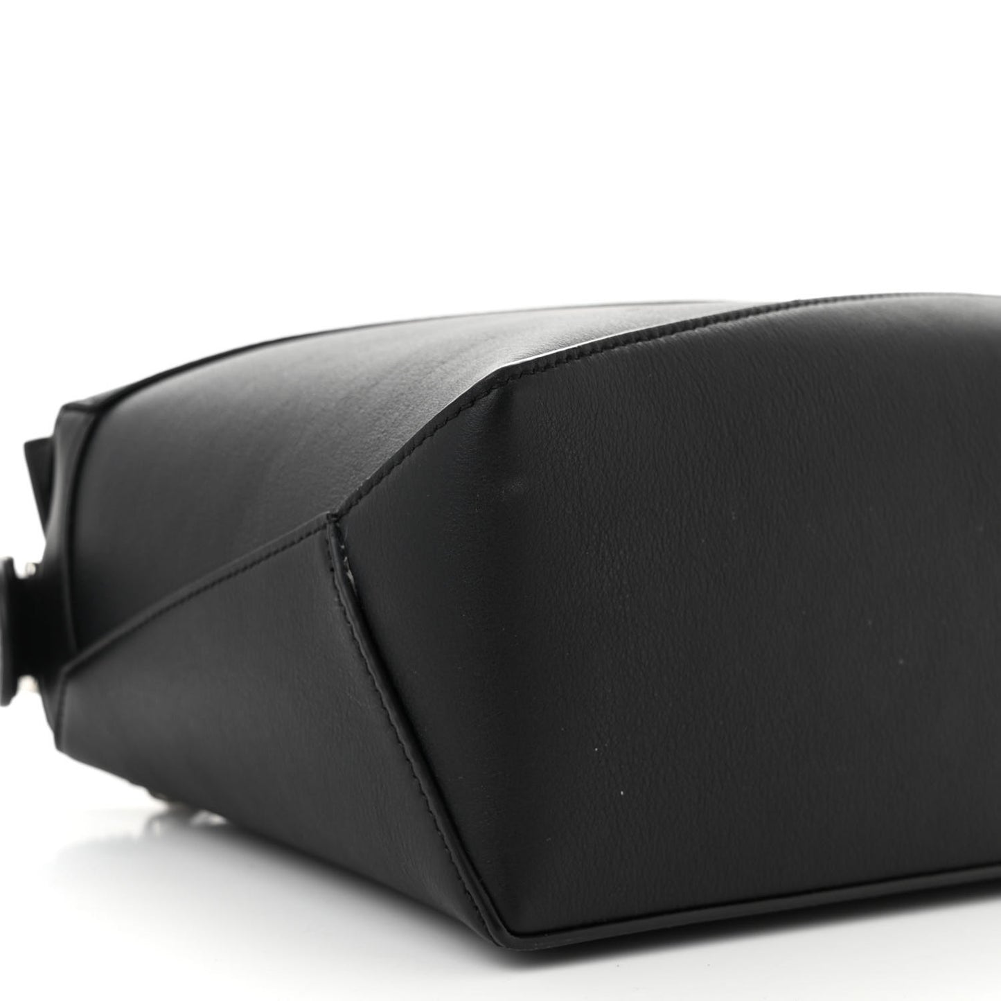 Calfskin Small Puzzle Edge Bag Black