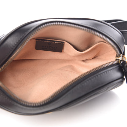 Gucci Calfskin Matelasse GG Marmont Belt Bag 105 42 Black 5 of 9