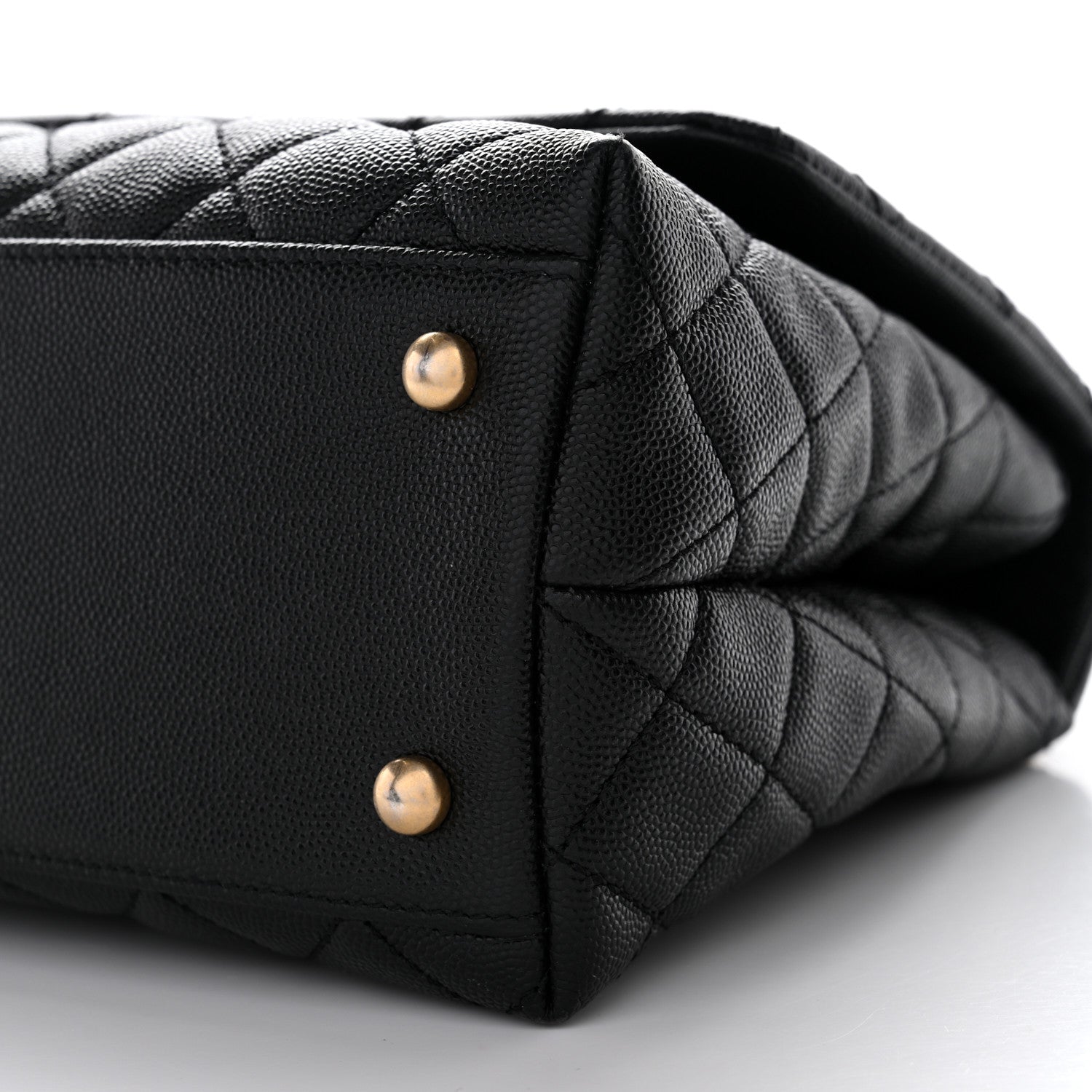 Chanel Caviar Lizard Quilted Small Coco Handle Flap Black 10 of 10