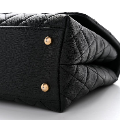 Chanel Caviar Lizard Quilted Small Coco Handle Flap Black 10 of 10