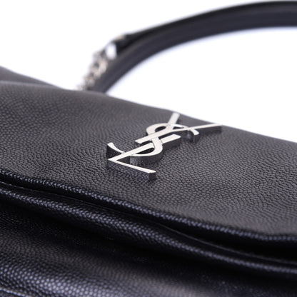 Saint Laurent Grain De Poudre Monogram Toy West Hollywood Fold-Over Bag Black 12 of 12