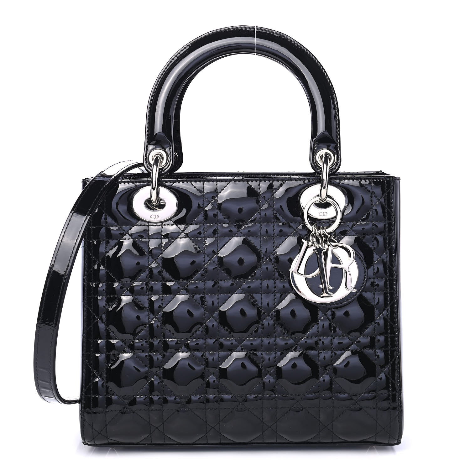 Christian Dior Patent Cannage Medium Lady Dior Black 1 of 4