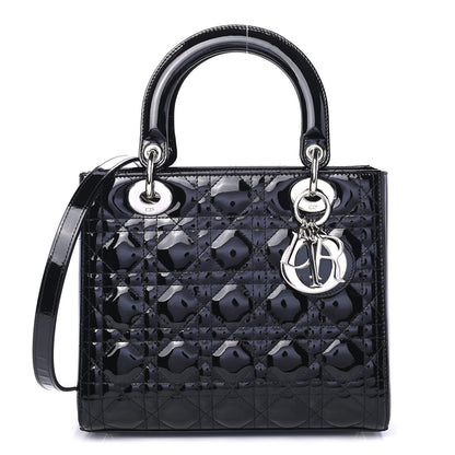 Christian Dior Patent Cannage Medium Lady Dior Black 1 of 4