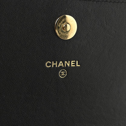 Chanel Lambskin Quilted Flap Shoulder Bag Chain Black 6 of 11
