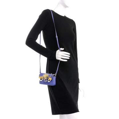 Fendi Nappa Rabbit Fox Fur Micro Buggie Baguette Cassis Giallo Multicolor 2 of 7