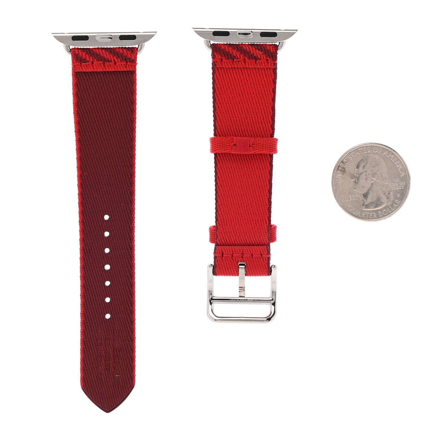 Nylon Weave Apple Watch Single Tour Band 40mm Rouge De Coeur Rouge H