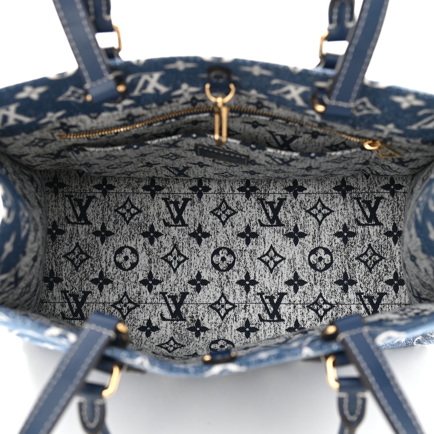 Monogram Jacquard Denim Onthego MM Bleu