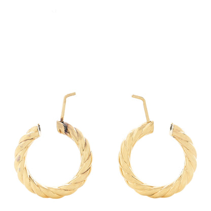 David Yurman 18K Yellow Gold 25.4mm Sculpted Cable Hoop Earrings 3 of 5