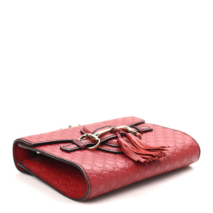 Gucci Soft Microguccissima Mini Emily Chain Shoulder Bag Rosso 3 of 9