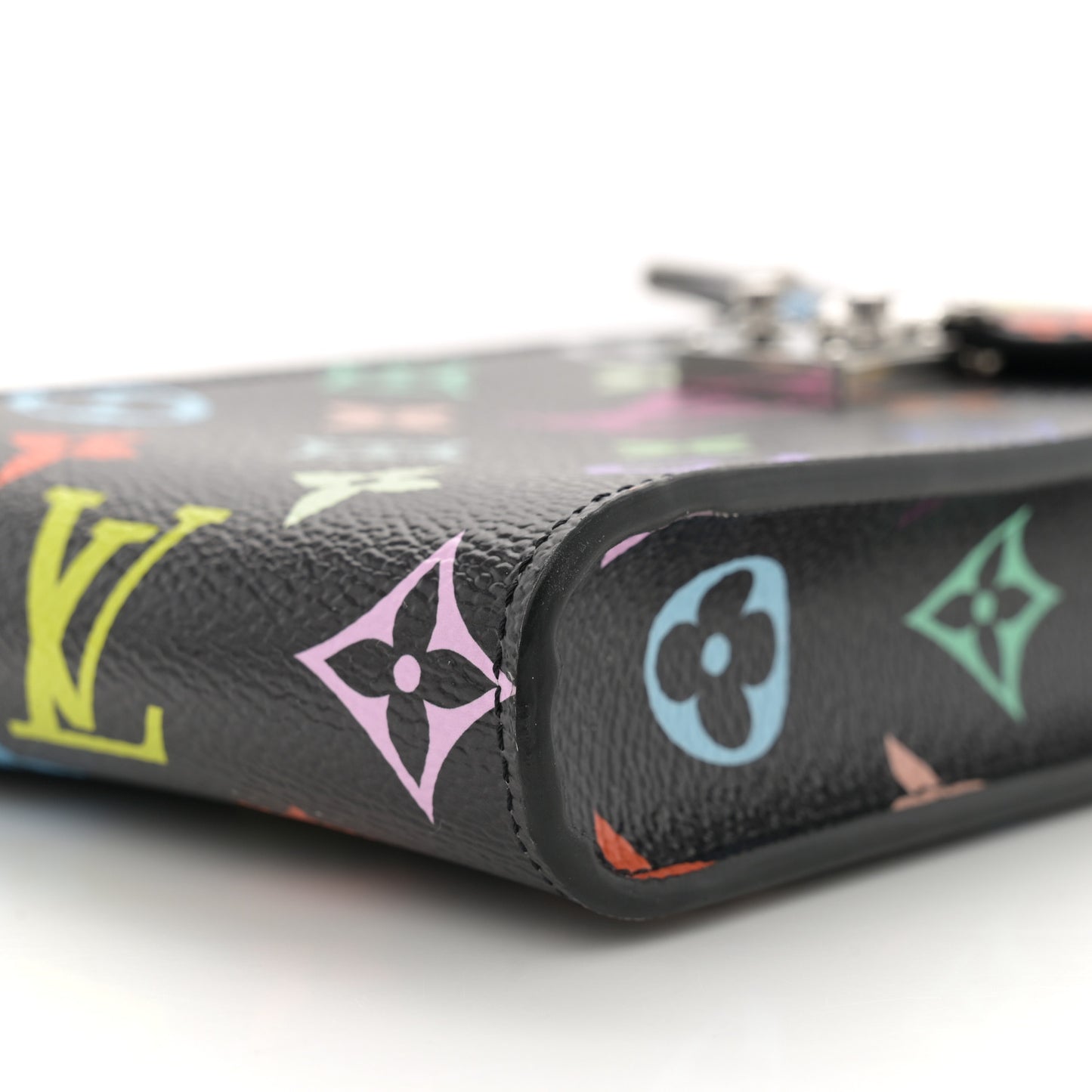 LV X TM Monogram Multicolor Phone Pouch Metis Black