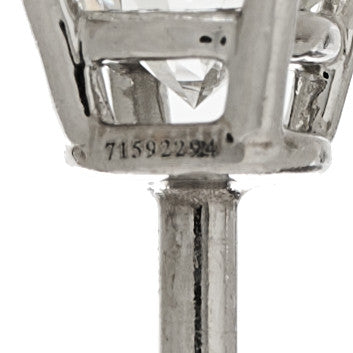 Tiffany Platinum Diamond .54ctw Solitaire Earrings 4 of 6