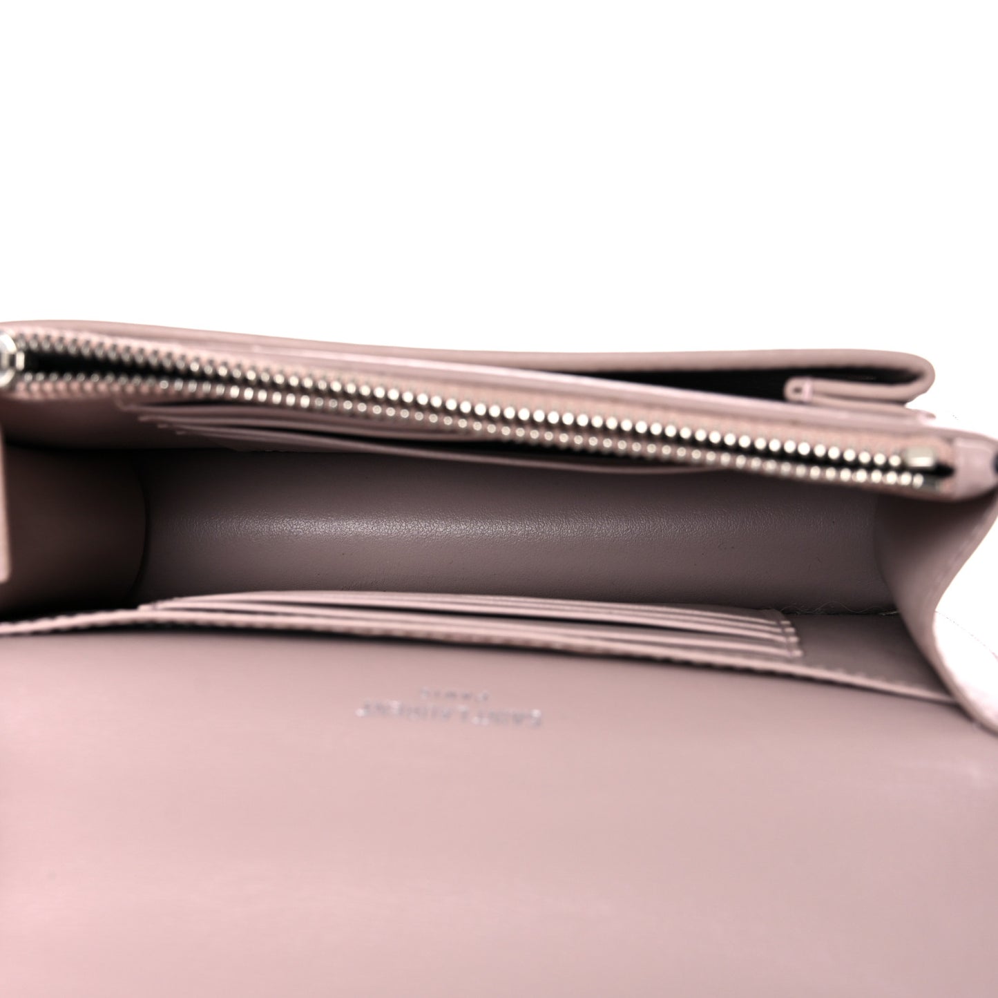 Calfskin Monogram Sunset Chain Wallet Light Pink