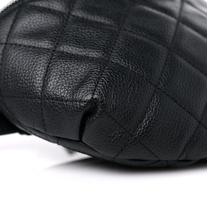 Chanel Grained Calfskin Quilted Waist Belt Bag Black 8 of 9
