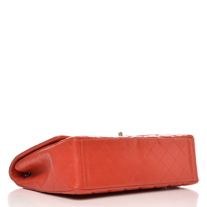 Chanel Lambskin Quilted Maxi Single Flap Light Red 4 of 12