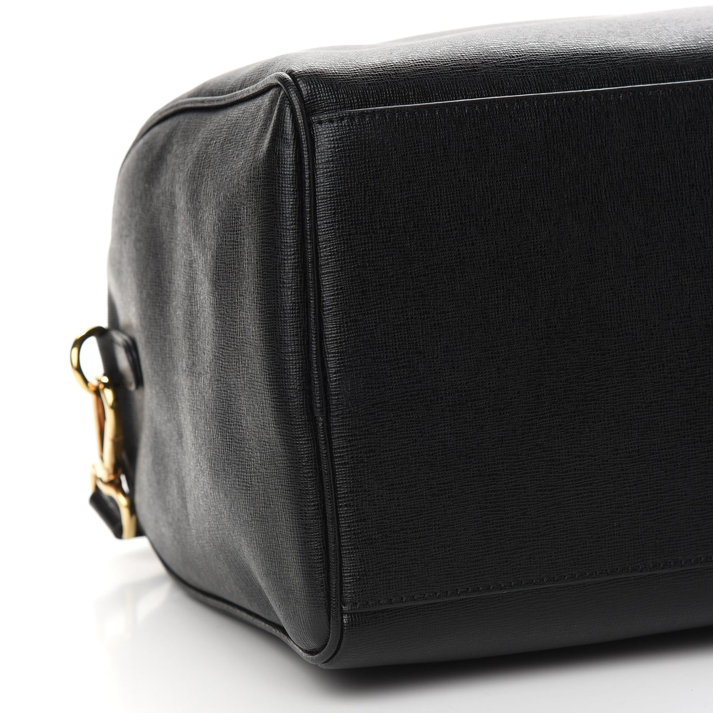 Saffiano Calfskin Palazzo Duffle Bag Black