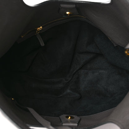 Tom Ford TOM FORD Grained Calfskin Alix Padlock Zip Tote Graphite 6 of 11