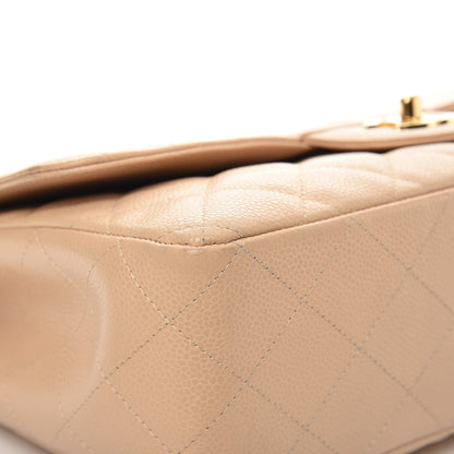 Chanel Caviar Quilted Jumbo Single Flap Beige Clair 12 of 13