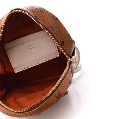 MCM Visetos X-Mini Stark Backpack Cognac White 6 of 7