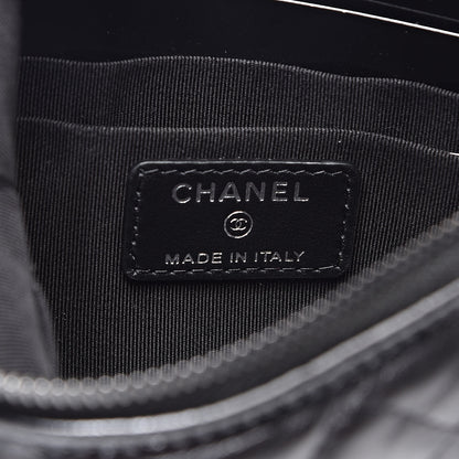 Chanel Aged Calfskin Quilted Small Gabrielle Pouch So Black 6 of 8