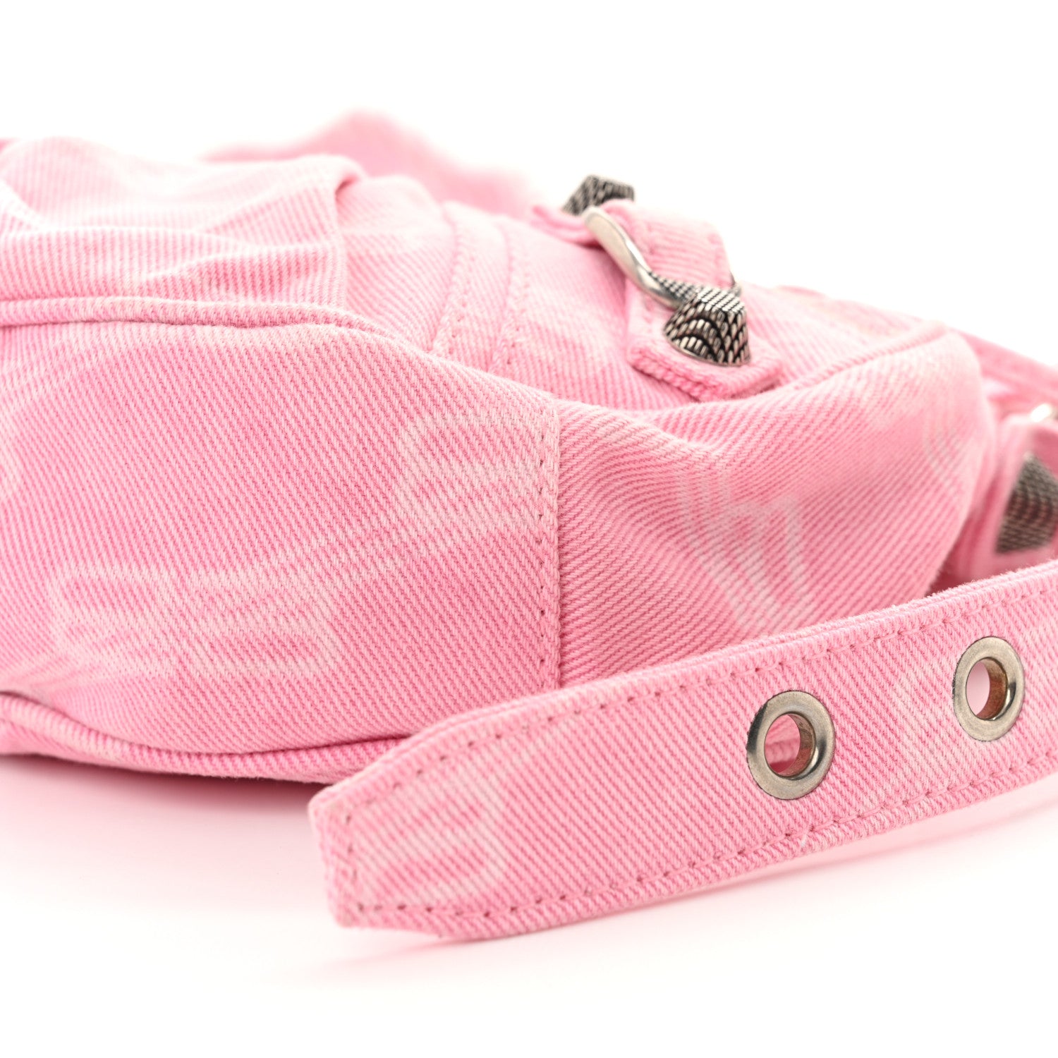 Balenciaga Denim BB Monogram Le Cagole Shoulder Bag XS Pink 11 of 13
